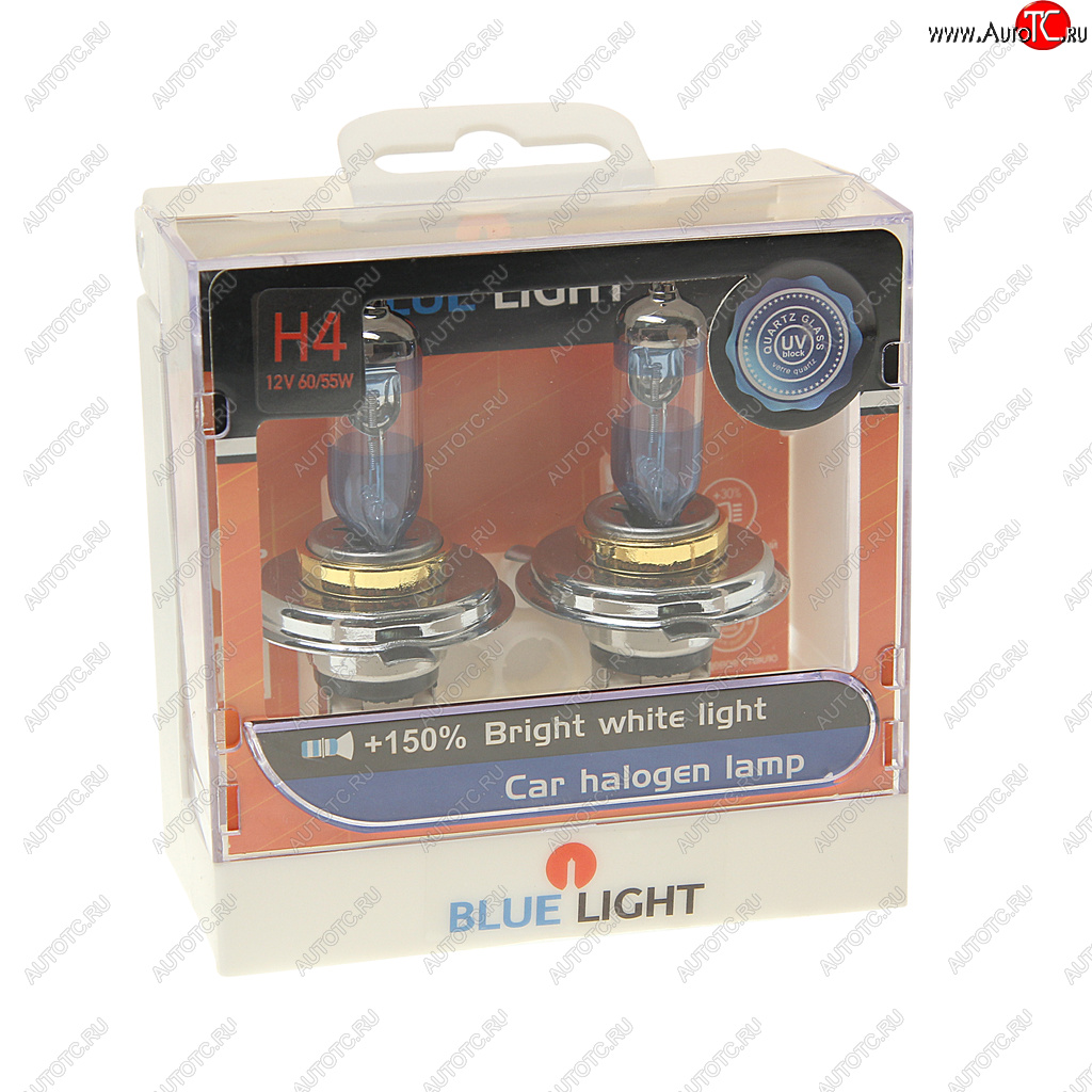 959 р. Лампа 12V H4 60/55W P43t 4500K бокс (2шт.) BLUELIGHT BLUELIGHT 8888771 BLUELIGHT 8888771  с доставкой в г. Майкоп