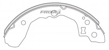Колодки тормозные задние барабанные (4шт.) HANKOOK FRIXA KIA Rio 2 JB дорестайлинг, хэтчбэк 5 дв. (2005-2009)