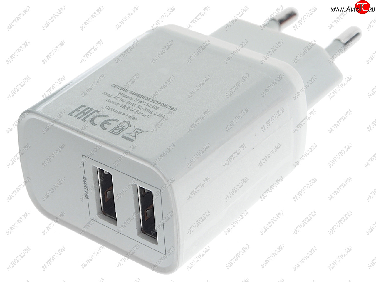 359 р. Устройство зарядное в розетку 2 USB TFN TFN tfn-wcrpd12w2uwh  с доставкой в г. Майкоп