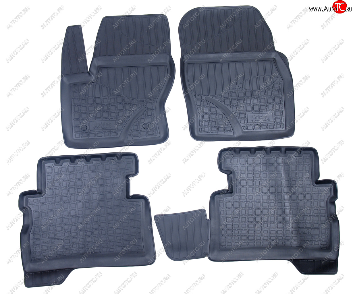 1 999 р. Коврик салона FORD Kuga (13-) полиуретан (4 предм.) NORPLAST NORPLAST npa11-c22-400  с доставкой в г. Майкоп