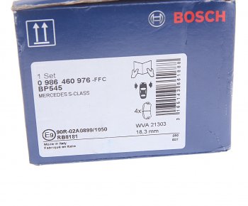 3 999 р. Колодки тормозные передние (4шт.) BOSCH Mercedes-Benz S class W140 Купе (1991-1998)  с доставкой в г. Майкоп. Увеличить фотографию 4