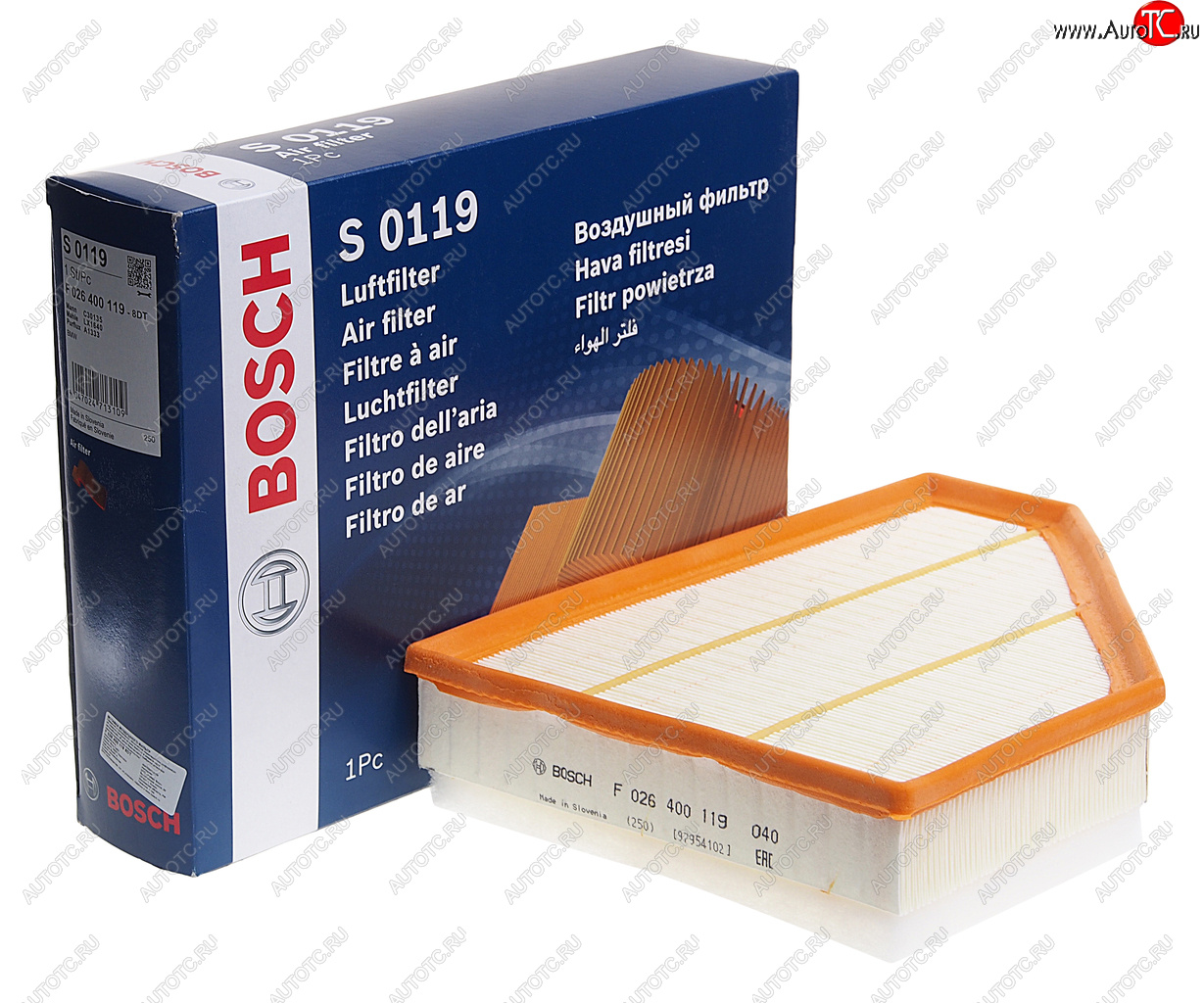 2 079 р. Фильтр воздушный BMW 1 (E81,E87),3 (E90,E92),X1 (E84) (N47N57) BOSCH BOSCH f026400119  с доставкой в г. Майкоп