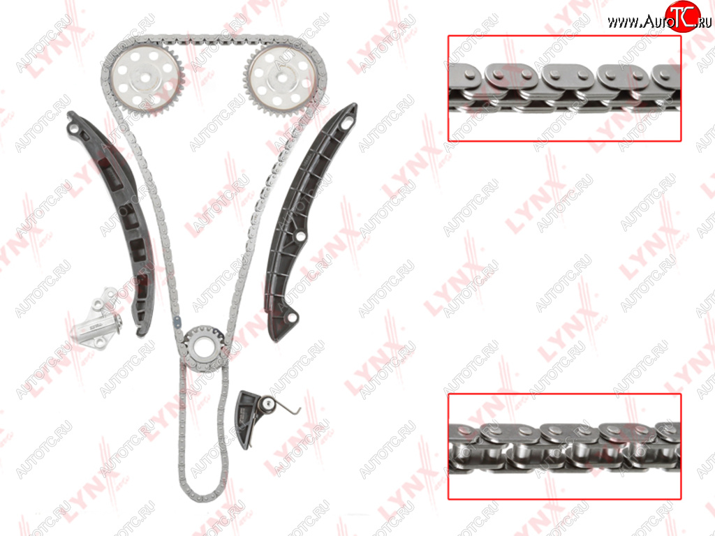 12 599 р. Комплект цепи ГРМ VW AUDI SKODA (1.41.6) (2 цепи+башмак натяж+успокоит+2 натяж+4 звезды) LYNX LYNX tk0064  с доставкой в г. Майкоп