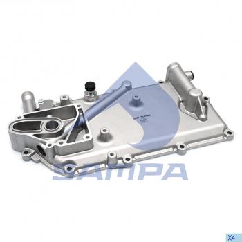 7 749 р. Крышка радиатора SCANIA масляного (маслоохладителя) SAMPA SAMPA 043.078  с доставкой в г. Майкоп. Увеличить фотографию 1