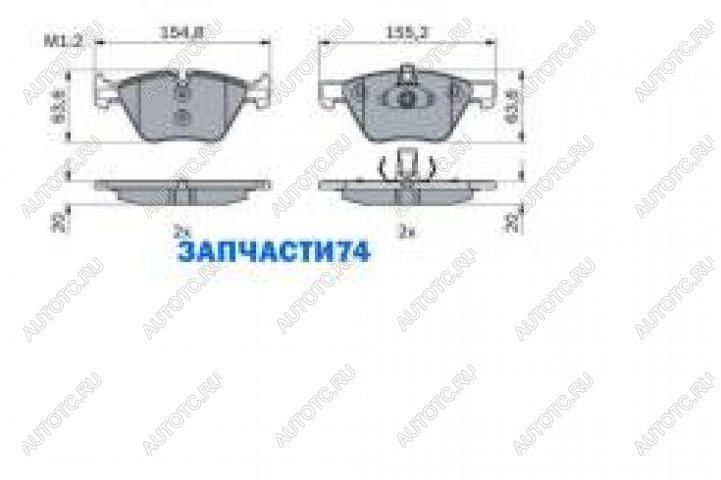 5 399 р. Колодки тормозные передние (4шт.) BOSCH BMW 5 серия E60 седан дорестайлинг (2003-2007)  с доставкой в г. Майкоп