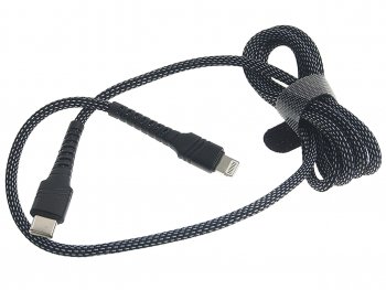 499 р. Кабель iPhone (5-)-USB Type C 1м черный BOROFONE BOROFONE bu21 black  с доставкой в г. Майкоп. Увеличить фотографию 1