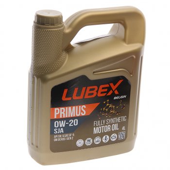 3 499 р. Масло моторное PRIMUS SJA SN+RC GF-5 0W20 синт.4л LUBEX LUBEX l034-1331-0404  с доставкой в г. Майкоп. Увеличить фотографию 1