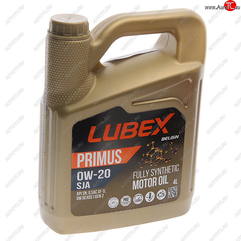 3 499 р. Масло моторное PRIMUS SJA SN+RC GF-5 0W20 синт.4л LUBEX LUBEX l034-1331-0404  с доставкой в г. Майкоп