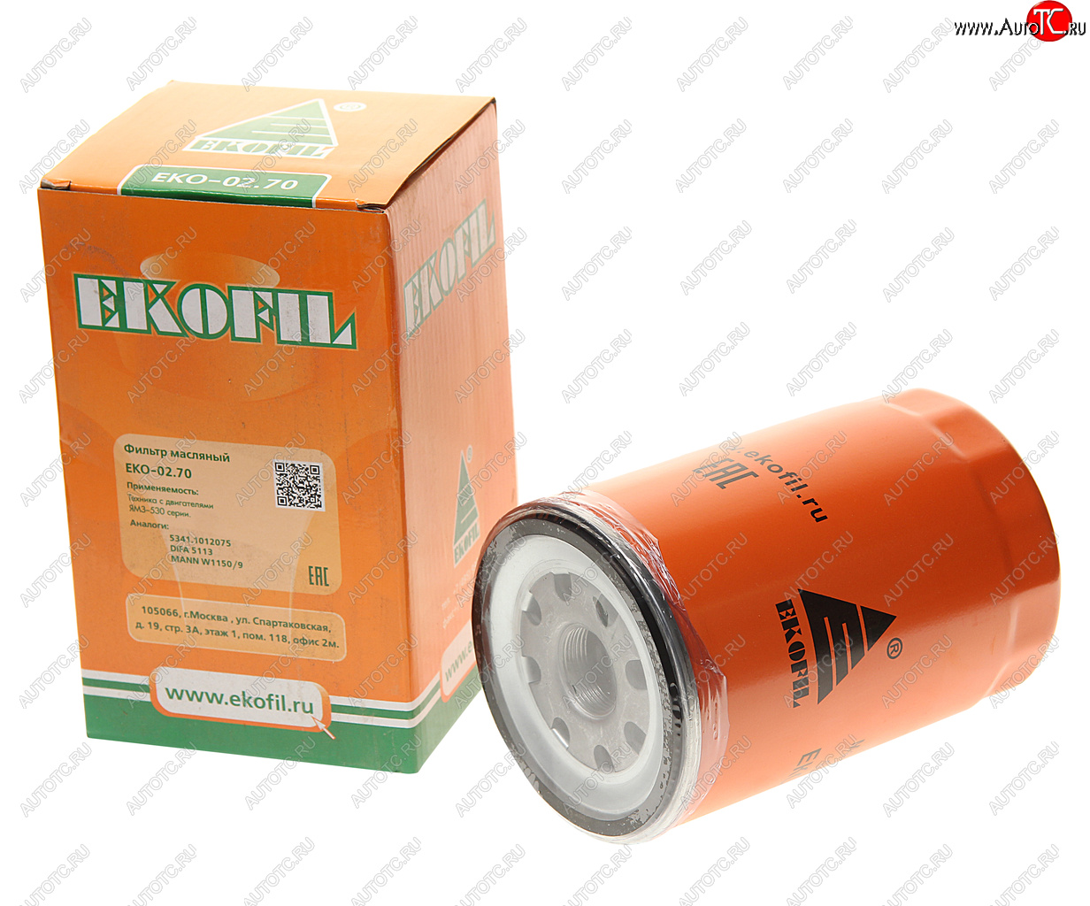 1 169 р. Фильтр масляный ЯМЗ-53443.30 EKOFIL EKOFIL eko-02.70  с доставкой в г. Майкоп