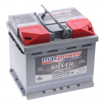 8 599 р. Аккумулятор MACPOWER 52Ач обратная полярность,низкий MACPOWER 6ст52(0) smf550049b(52)  с доставкой в г. Майкоп. Увеличить фотографию 1