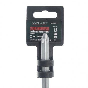 539 р. Отвертка крестовая PH 3.0х150мм силовая магнитная с держателем Profi S2 ROCKFORCE ROCKFORCE rf-70230150 ROCKFORCE rf-70230150  с доставкой в г. Майкоп. Увеличить фотографию 2