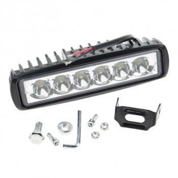 699 р. Фары дополнительные MIS-18 White SPOT диодная, дальний 160х45мм (JR-YZ) 12V MISTAR MISTAR mis-18w-spot  с доставкой в г. Майкоп. Увеличить фотографию 2