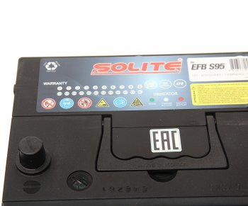 18 449 р. Аккумулятор SOLITE EFB Asia 80Ач обратная полярность SOLITE 6ст80(0) s95l  с доставкой в г. Майкоп. Увеличить фотографию 2