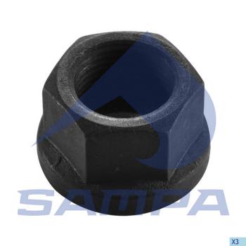 164 р. Гайка колеса MERCEDES BPW IVECO MAN (M20х1.5h-21ключ 27мм) юбка неподвижная SAMPA SAMPA 020.457  с доставкой в г. Майкоп. Увеличить фотографию 1