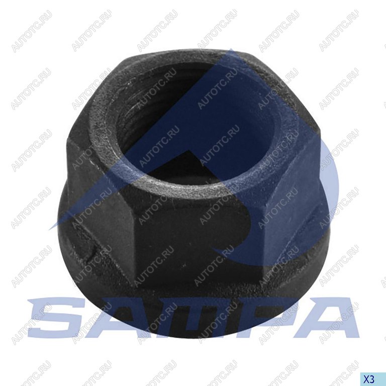 164 р. Гайка колеса MERCEDES BPW IVECO MAN (M20х1.5h-21ключ 27мм) юбка неподвижная SAMPA SAMPA 020.457  с доставкой в г. Майкоп