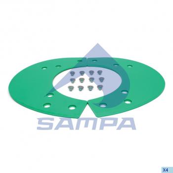 8 349 р. Ремкомплект седельного устройства (болт,пластина) SAMPA SAMPA 095.564  с доставкой в г. Майкоп. Увеличить фотографию 1