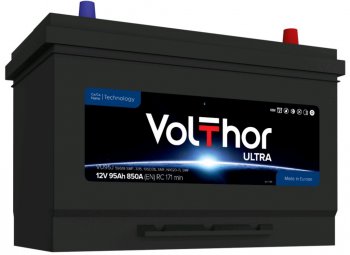 14 499 р. Аккумулятор VOLTHOR Ultra 95Ач обратная полярность VOLTHOR 6ст95(0) 59518 d31  с доставкой в г. Майкоп. Увеличить фотографию 1
