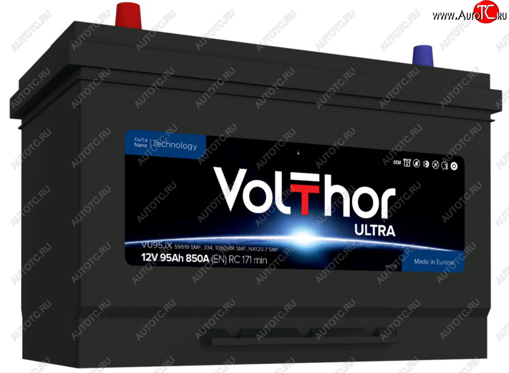 14 499 р. Аккумулятор VOLTHOR Ultra 95Ач VOLTHOR 6ст95(1) 59519 d31  с доставкой в г. Майкоп