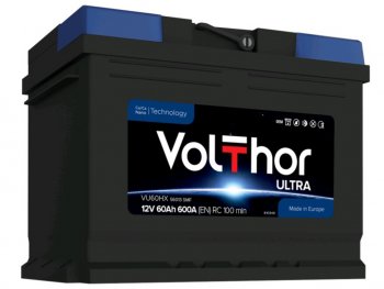 10 649 р. Аккумулятор VOLTHOR Ultra 60Ач VOLTHOR 6ст60(1) 56013  с доставкой в г. Майкоп. Увеличить фотографию 1