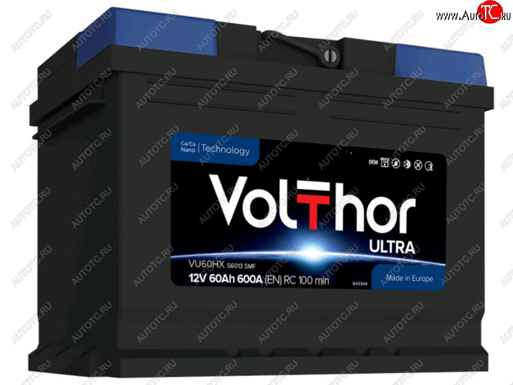 10 649 р. Аккумулятор VOLTHOR Ultra 60Ач VOLTHOR 6ст60(1) 56013  с доставкой в г. Майкоп