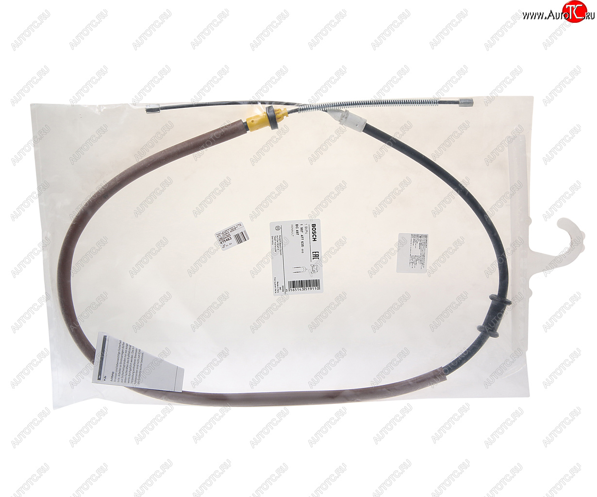 1 459 р. Трос стояночного тормоза RENAULT Kangoo (97-) правый BOSCH BOSCH 1987477635  с доставкой в г. Майкоп