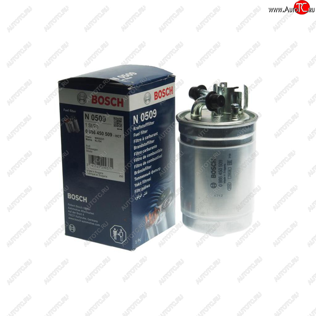 2 559 р. Фильтр топливный VW Passat (98-05) AUDI A6 (97-05),A2 (00-05) (2.5 TDI) BOSCH BOSCH 0986450509  с доставкой в г. Майкоп