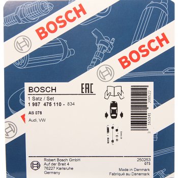 759 р. Ремкомплект VW AUDI колодок тормозных задних BOSCH BOSCH 1987475110 BOSCH 1987475110  с доставкой в г. Майкоп. Увеличить фотографию 2