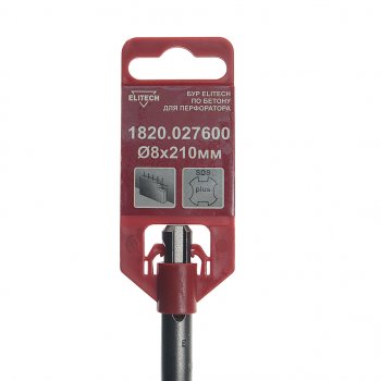 99 р. Бур SDS+ 8х210мм ELITECH ELITECH 1820.027600  с доставкой в г. Майкоп. Увеличить фотографию 3