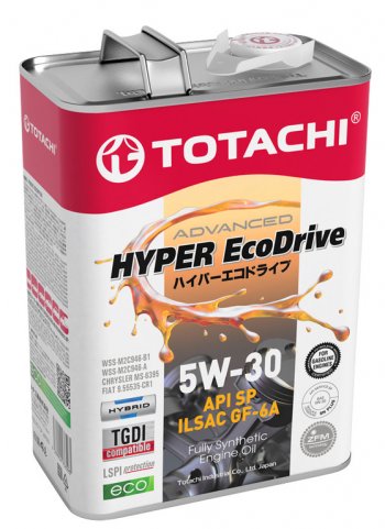 3 699 р. Масло моторное HYPER Ecodrive SPGF-6A 5W30 синт.4л TOTACHI TOTACHI e0304  с доставкой в г. Майкоп. Увеличить фотографию 1