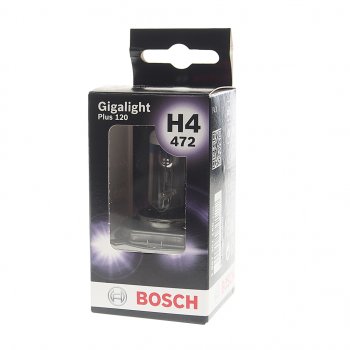 989 р. Лампа 12V H4 60/55W P43t +120% блистер (1шт.) Gigalight Plus 120 BOSCH BOSCH 1987301160 BOSCH 1987301160  с доставкой в г. Майкоп. Увеличить фотографию 1