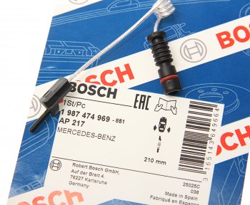 229 р. Датчик износа тормозных колодок MERCEDES G (W460,W463) переднийзадний BOSCH BOSCH 1987474969  с доставкой в г. Майкоп. Увеличить фотографию 2