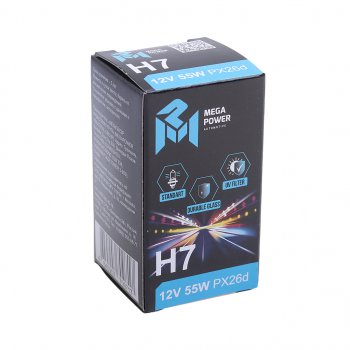 139 р. Лампа 12V H7 55W PX26d Standart MEGAPOWER MEGAPOWER 370-33-027  с доставкой в г. Майкоп. Увеличить фотографию 4