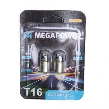 82 р. Лампа 12V R10W BA15s блистер (2шт.) Standart MEGAPOWER MEGAPOWER 370-33-061  с доставкой в г. Майкоп. Увеличить фотографию 1