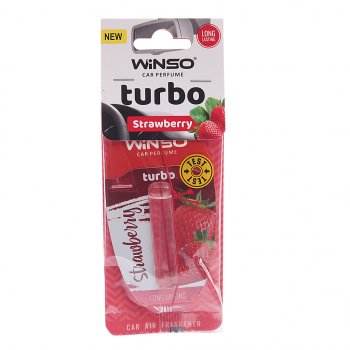 141 р. Ароматизатор подвесной жидкостный (strawberry) 5мл Turbo WINSO WINSO 56937 WINSO 56937  с доставкой в г. Майкоп. Увеличить фотографию 1