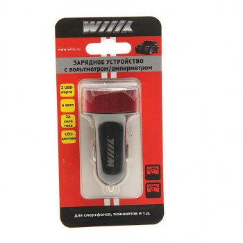 499 р. Устройство зарядное в прикуриватель 2USB 12-24V 2.1A с вольтметром WIIIX WIIIX ucc-2-25-vm WIIIX ucc-2-25-vm  с доставкой в г. Майкоп. Увеличить фотографию 1