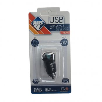 286 р. Устройство зарядное в прикуриватель 1USB + 1Type C 12-24V NOVA BRIGHT NOVA BRIGHT 48045  с доставкой в г. Майкоп. Увеличить фотографию 1