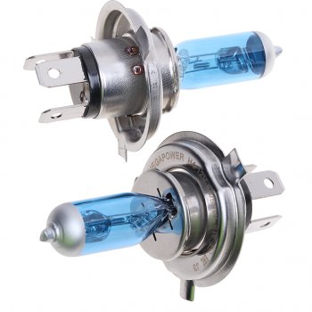 399 р. Лампа 12V H4 6055W P43t бокс (2шт.) Blue White MEGAPOWER MEGAPOWER 370-33-020  с доставкой в г. Майкоп. Увеличить фотографию 1