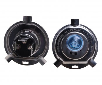 399 р. Лампа 12V H4 6055W P43t +50% бокс (2шт.) MEGAPOWER MEGAPOWER 370-33-019  с доставкой в г. Майкоп. Увеличить фотографию 2