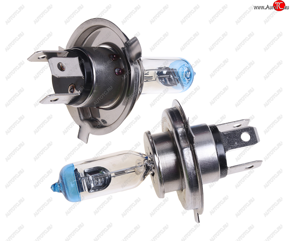 399 р. Лампа 12V H4 6055W P43t +50% бокс (2шт.) MEGAPOWER MEGAPOWER 370-33-019  с доставкой в г. Майкоп