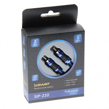 649 р. Кабель RCA 2х2 1м SWAT SWAT sip-210 SWAT sip-210  с доставкой в г. Майкоп. Увеличить фотографию 2