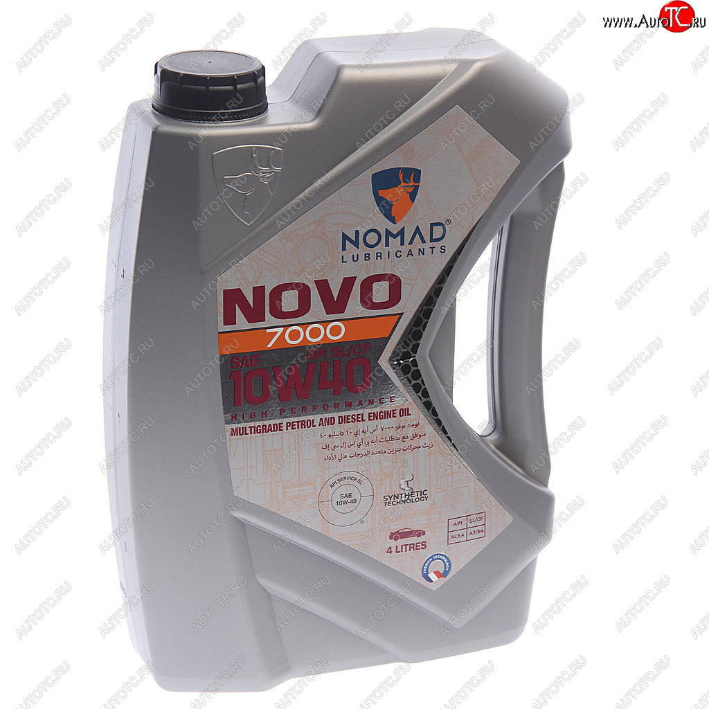 2 999 р. Масло моторное NOVO 7000 SLCF 10W40 псинт.4л NOMAD NOMAD 6297001279557  с доставкой в г. Майкоп