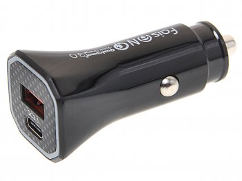 499 р. Устройство зарядное в прикуриватель 1USB + 1 Type C 12V FAISON FAISON a11 black FAISON a11 black  с доставкой в г. Майкоп. Увеличить фотографию 1