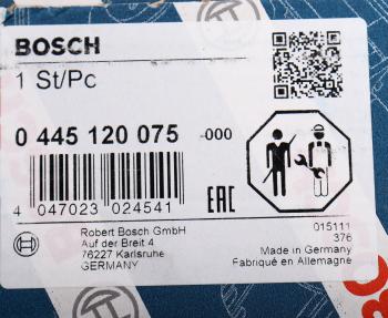 38 999 р. Форсунка IVECO BOSCH BOSCH 0445120075 BOSCH 0445120075  с доставкой в г. Майкоп. Увеличить фотографию 7