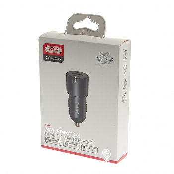 2 299 р. Устройство зарядное в прикуриватель 1USB + 2 Type C 12V черное XO XO cc45 black  с доставкой в г. Майкоп. Увеличить фотографию 3