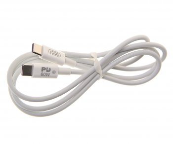 319 р. Кабель USB Type C-USB Type C 1м белый XO XO nb-q190a white  с доставкой в г. Майкоп. Увеличить фотографию 1