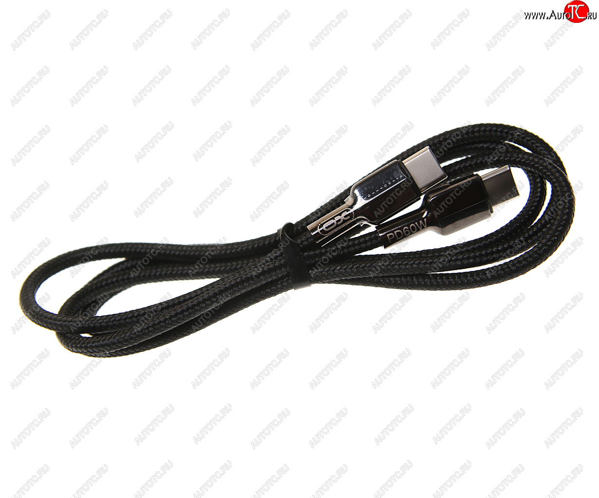 349 р. Кабель USB Type C-USB Type C 1м черный XO XO nb183b black  с доставкой в г. Майкоп