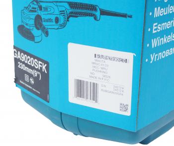20 599 р. Машина углошлифовальная 2200Вт 230мм 6600обмин. (кейс) MAKITA MAKITA ga9020sfk  с доставкой в г. Майкоп. Увеличить фотографию 6
