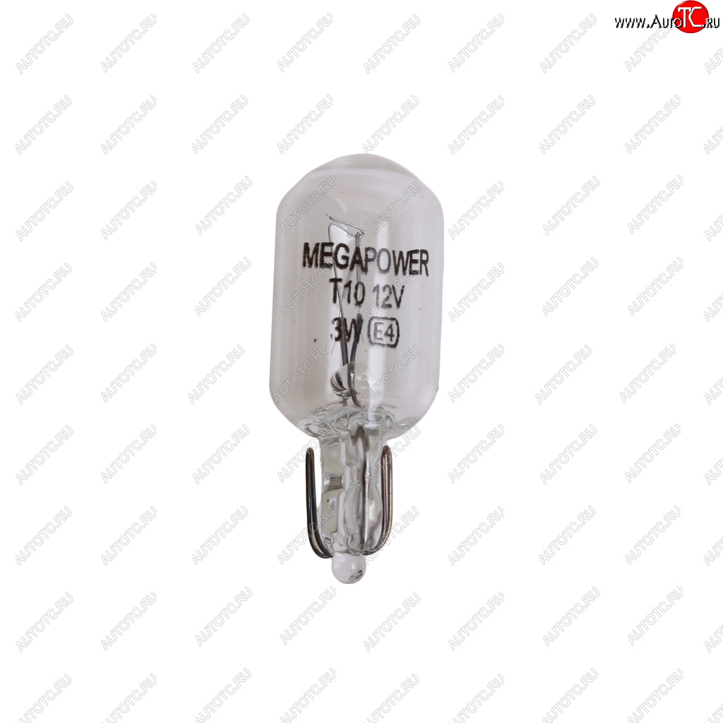 11 р. Лампа 12V W3W W2.1x9.5d Standart MEGAPOWER MEGAPOWER 370-33-068  с доставкой в г. Майкоп