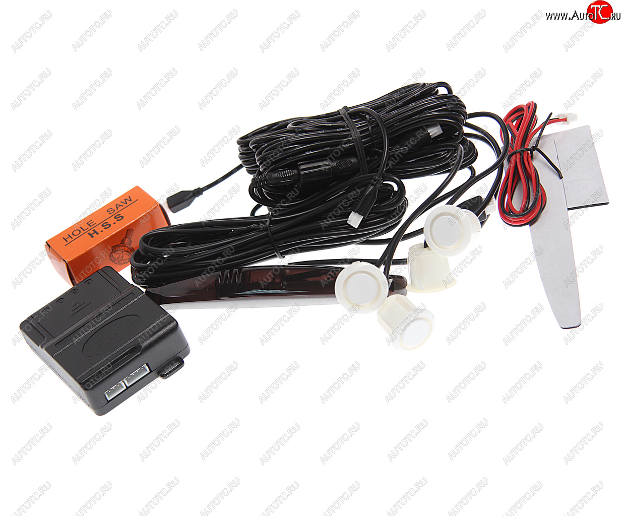 2 299 р. Датчик парковки d=19мм INTERPOWER INTERPOWER ip-415 (19mm) (4 датчика) white  с доставкой в г. Майкоп