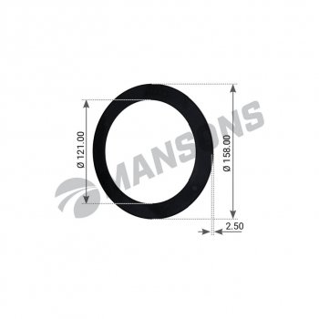50 р. Кольцо BPW ступицы уплотнительное пластик (120x157x2.5) MANSONS MANSONS 300.091  с доставкой в г. Майкоп. Увеличить фотографию 1